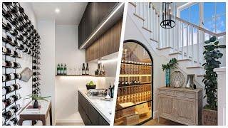 75 Medium Tone Wood Floor And Limestone Floor Wine Cellar Design Ideas You'll Love 