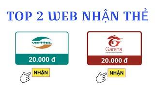 Top 2 Web Nhận Thẻ Cào, Thẻ Garena Miễn Phí Cực Đơn Giản | App Kiếm Tiền Miễn Phí 2024