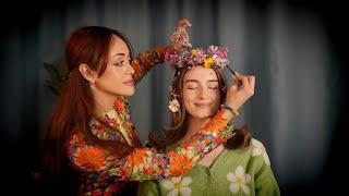 ASMR Retro-Inspired Flower Hairstyle | Soft-Spoken Styling, Hair Play, Tingles & Gentle Triggers