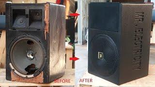 Restoration in the most detail a pair of severely damaged speakers / Restore step by step