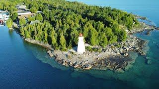 Tobermory 4K Aerial Tour, Ontario Canada