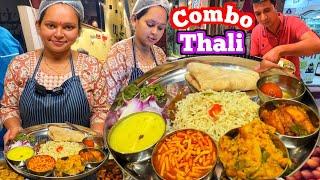 Maharashtra Famous Street Food Combo Thali in Nagpur | Best Veg Thali | Street Food Thali Nagpur