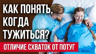 Чем отличаются потуги и схватки и, как не пропустить потуги. Узнайте всё про схватки и потуги