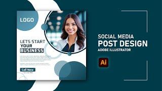 Adobe Illustrator social media post design tutorial