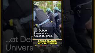 Police clear pro-Palestinian protesters at DePaul University | WION Shorts