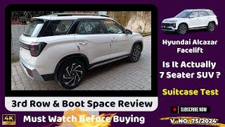 Hyundai Alcazar Facelift Third Row & Boot Space | Alcazar Facelift Is Better Than XUV700 & Safari