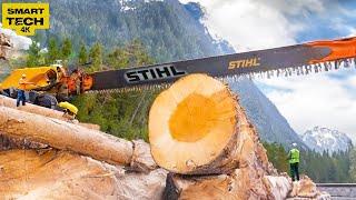 TOP 10 Extreme Dangerous Fastest Big Chainsaw Cutting Tree Machines #3 - Heavy Machinery