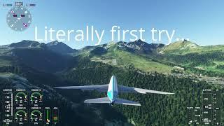 747 Lands at Courchevel France | Microsoft Flight Simulator 2020