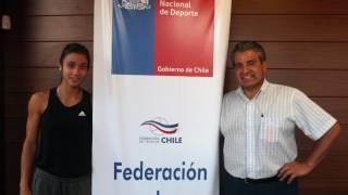 Ivania Martinich visitó la Federación de Tenis de Chile