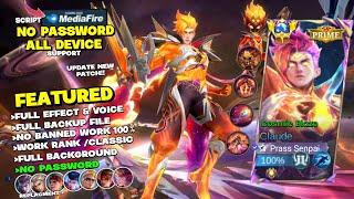 UPDATED Script Skin Claude PRIME No Password | Effect & Voice - New Patch Mobile Legends