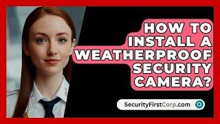 How To Install A Weatherproof Security Camera? - SecurityFirstCorp.com