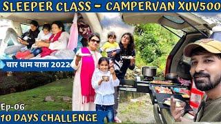 CHAR DHAM YATRA 2022 in our SLEEPER CLASS CAMPER VANMaking UPMA At BADRINATH#uttarakhand#camping