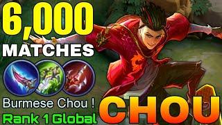 Chou Insane 6,000+ Matches - Top 1 Global Chou by Burmese Chou! - Mobile Legends