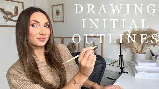 How I Draw Initial Outlines - My Favourite Method! 