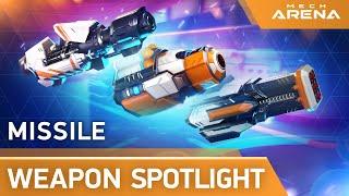 Mech Arena | Weapon Spotlight | Missile Weapons | RPG, Missile Rack, Voltaic RPG