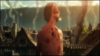 Colossal Titan Appears and Smiling Titan Eats Erens Mother (ENGLISH DUB) FULL SCENE