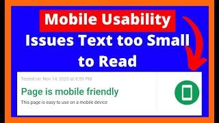 How to Check Mobile Usability Issues Text too Small to Read || Indexing Request Rejected Wordpress