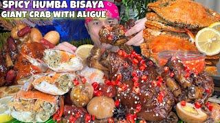 Spicy Humba Bisaya & Giant Crab with Aligue and Spicy Vinegar Dipping Sauce Mukbang