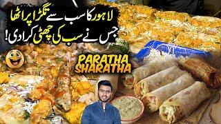 Lahore's Famous PARATHA SHARATHA At Lal Pul | Delicious Paratha Rolls | Street Food