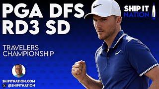 PGA Round 3 Showdown - Travelers Championship | 6/21/25 | DraftKings DFS Picks, Plays and Process