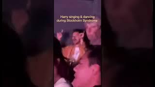 #HarryStyles singing and dancing at #NiallHoran concert during Stockholm Syndrome