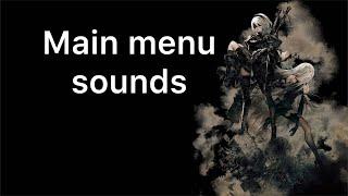 NieR Automata, all main menu sound effects