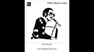 Elton John Stencil | Bill Burns Design | DIY Fashion | DIY T Shirt | Oak Lane Studio