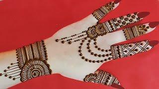 attractive mandalas jewellry mehndi design||ghar bethe mehndi lgana sikhe|raveena's mehndi