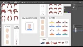 Vector Avatar Creation Kit Demonstration || GraphicMama