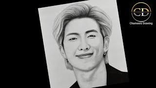 How to draw BTS RM || step by step Pencil Drawing || Easy Drawing Tutorial ||