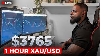 LIVE TRADING XAU/USD: $3765 In 1hour Using Momentum (CPI News)