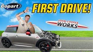 DRIVING MY WRECKED JOHN COOPER WORKS FOR THE FIRST TIME AFTER REPLACING THE ENGINE!