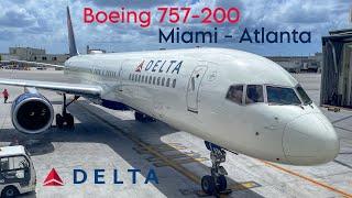 *TRIP REPORT* Delta Airlines Boeing 757-200 | Economy N676DL | Miami - Atlanta | WINGLETLESS 757!!