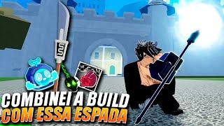 COMBINEI A BUILD META COM A ESPADA DO BARBA BRANCA NO BLOX FRUITS!!!