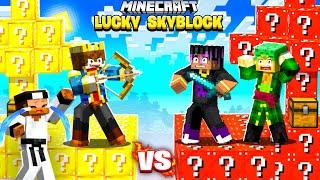 LUCKYBLOCK SKYBLOCK Noob vs Pro | Gone Wrong