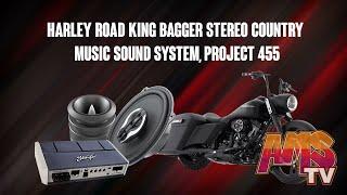 Harley Road King Bagger Stereo Country Music Sound System, Project  455