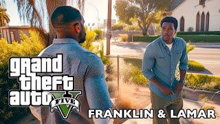 GTA 5 - Franklin & Lamar Reimagined by AI Mission #2 | Stealing Real Life Cars