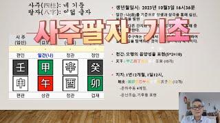 [사주기초] 사주팔자 기본구조-1
