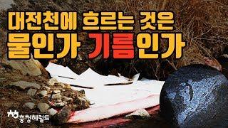 대전천에 흐르는 것은 물인가? 기름인가? / 헤럴드+이슈