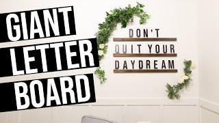 DIY Oversized Letter Board for Wall Letter Ledge
