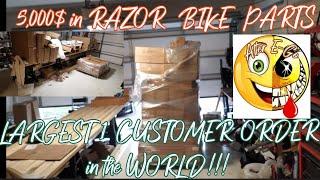 RAZORUSA LARGEST PURCHASE BY A CUSTOMER ! 1.5 PALLETS #razor #alteregomotor #electricbike