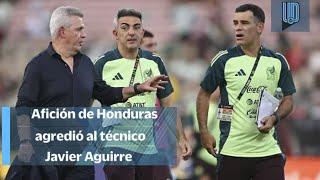 Así agredieron al "Vasco" Aguirre y abuchearon el himno nacional en Honduras