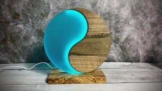 Yin Yang Epoxy Resin Lamp DIY - Resin Art