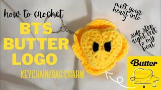 BTS butter keychain / bag charm (crochet tutorial)