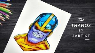 Thanos Drawing - Marvel Time Lapse By 2Artist