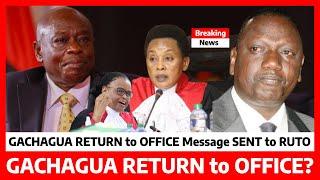 BREAKING news‼️Gachagua RETURN to OFFICE? Big PLAN in COURT as LAWYERS Stop JUDGES from PROCEEDING