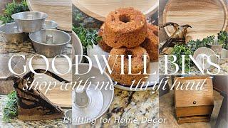 THRIFT WITH ME AT GOODWILL BINS for HOME DECOR | Shop with Me + Thrift Haul | Goodwill Outlet Store