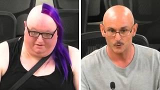 Purple-Haired Transgender Person VS Man Who’s Had Enough!