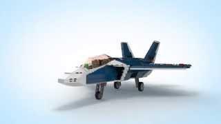 Lego Creator | 31039 | Blue Power Jet | Lego 3D Review