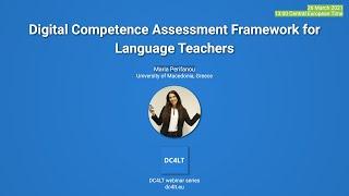 Digital Competence Assessment Framework for Language Teachers